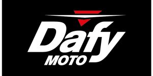 logo dafy moto blanc fond noir