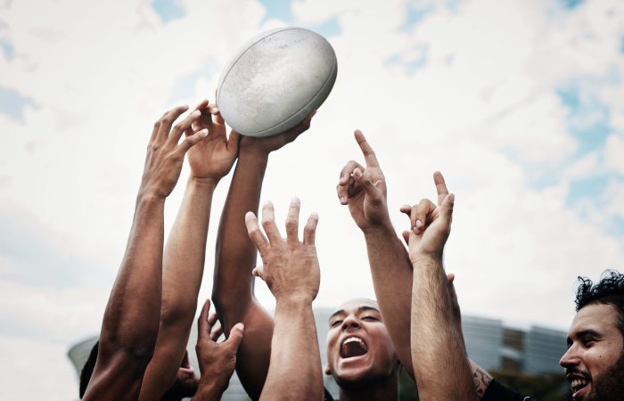 team rugby celebration victory game competition exercise wellness fitness people athlete recreation facility as champion outdoor sports training center summer